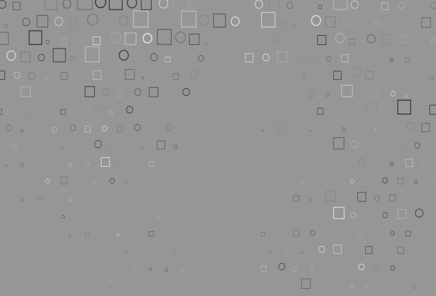 Light Silver, Gray vector background with circles, rectangles.