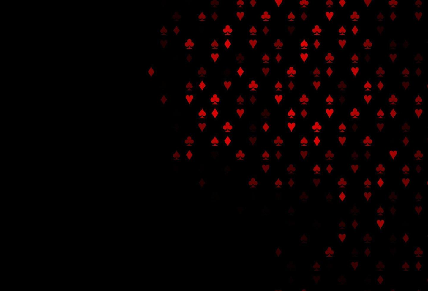 Dark Red vector texture with playing cards.