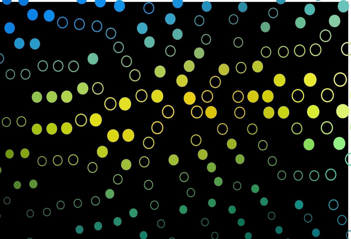 Dark Blue, Yellow vector background with bubbles.