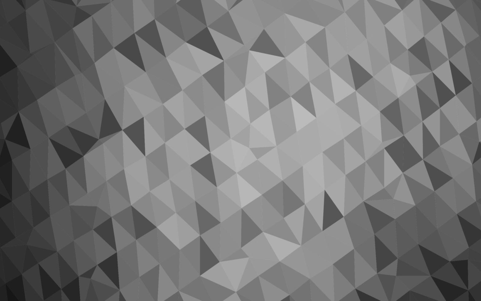 Plantilla de mosaico de triángulo de vector gris plateado claro.