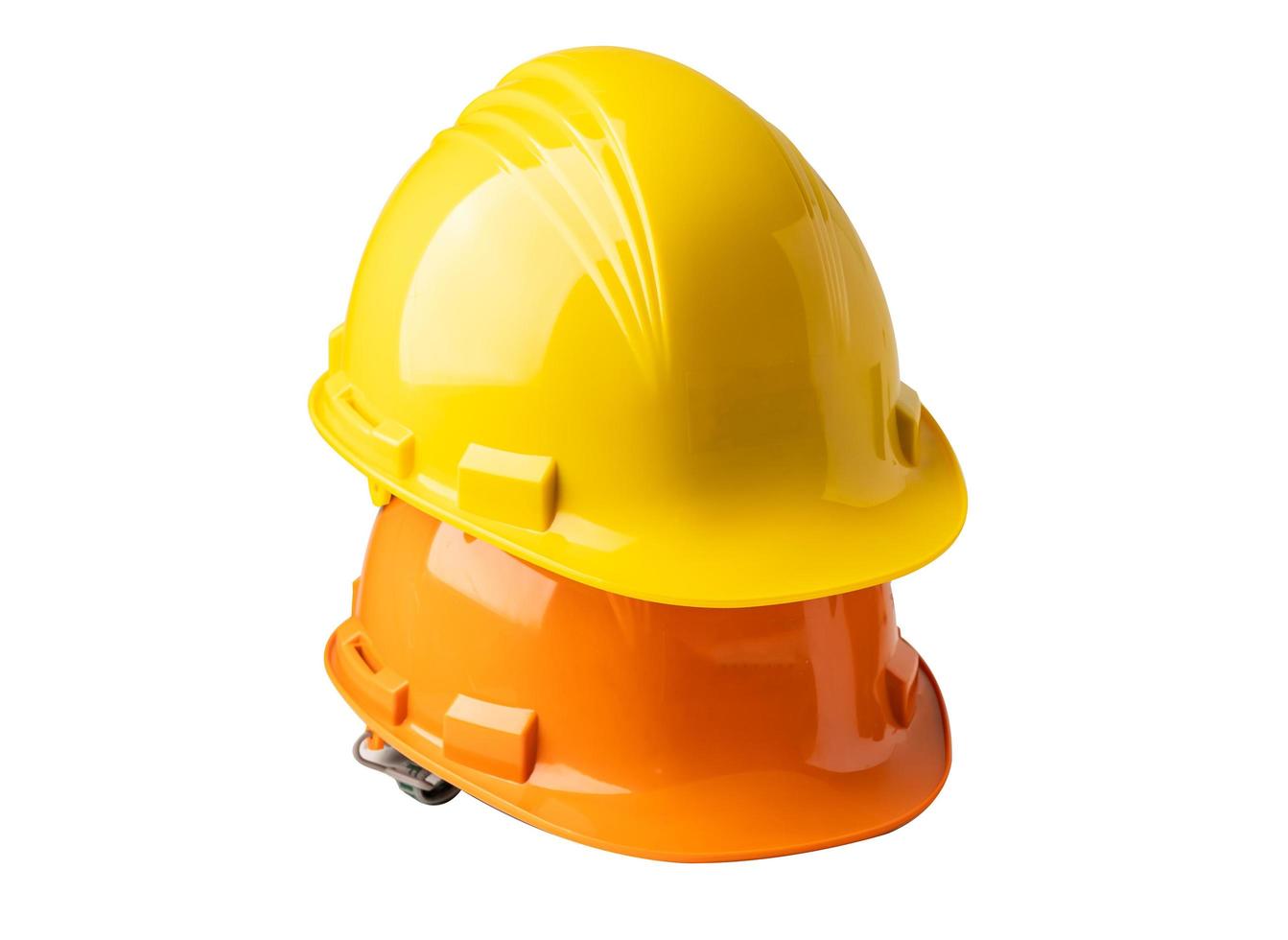 Construction helmet isolated on white background, photo