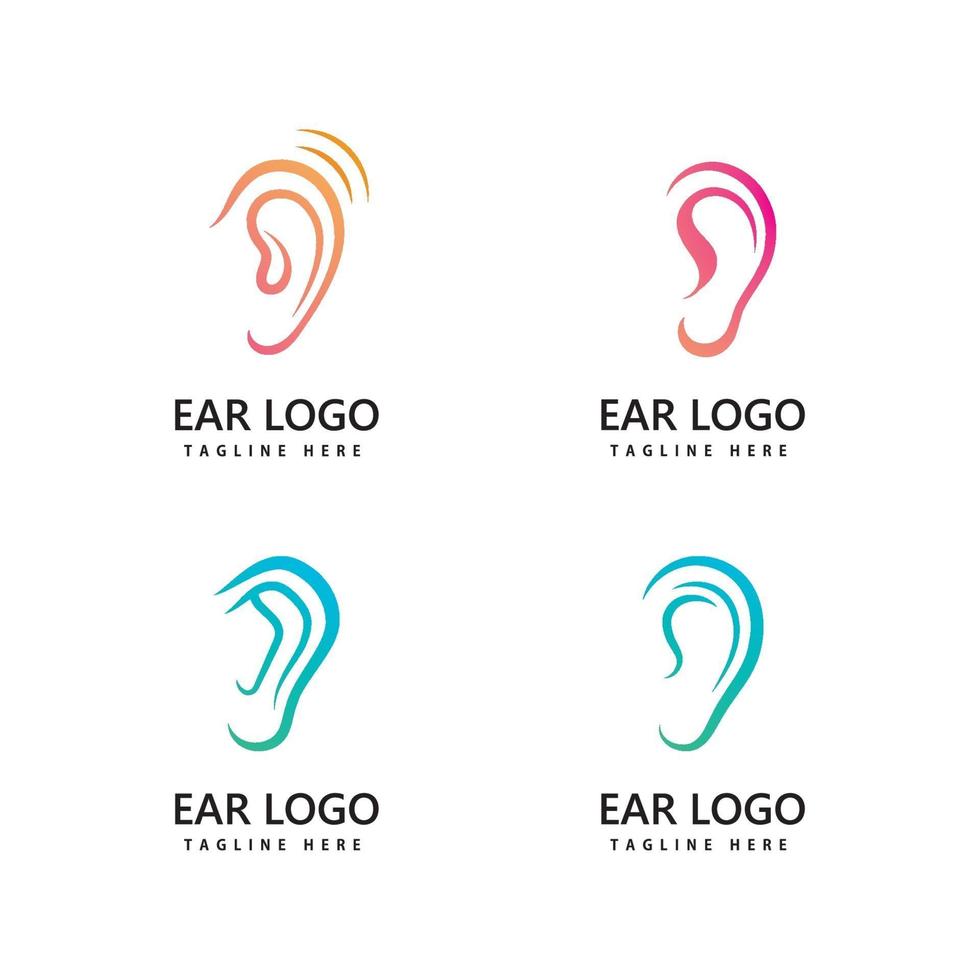Ear,hearing logo icon vector design