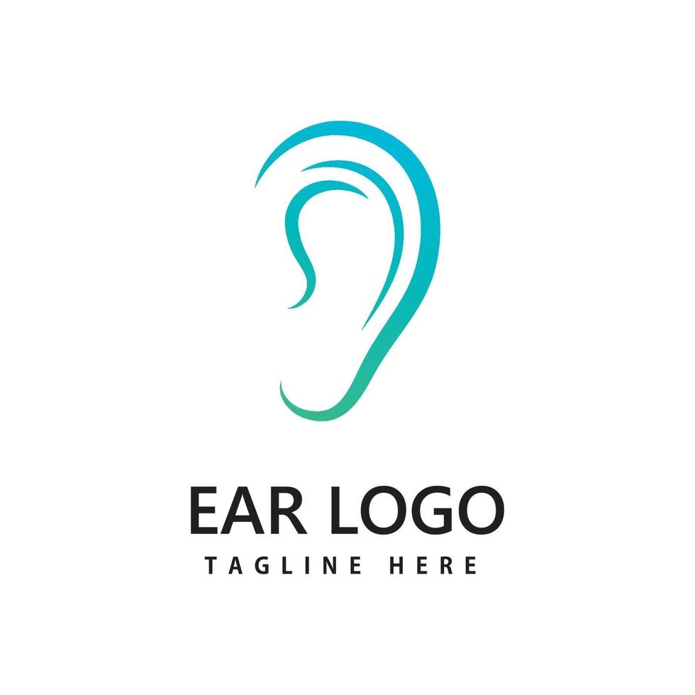 Ear,hearing logo icon vector design
