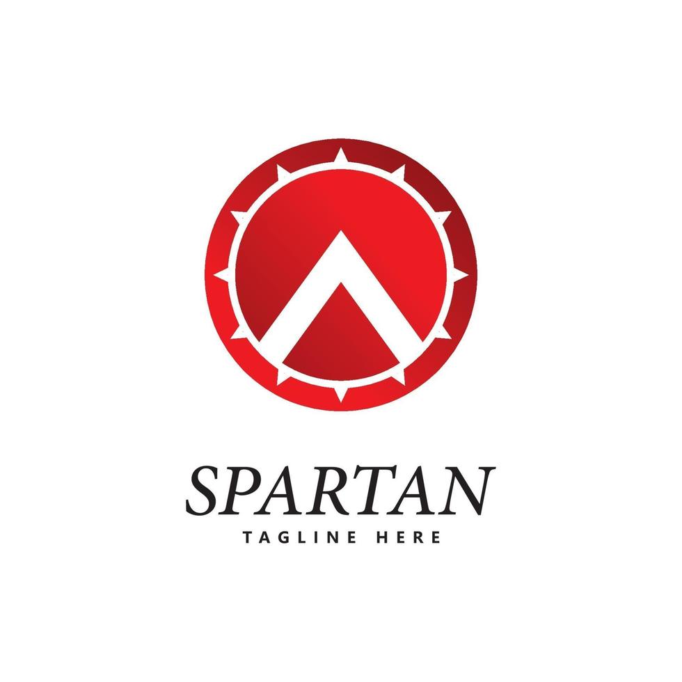 spartan shield logo icon vector