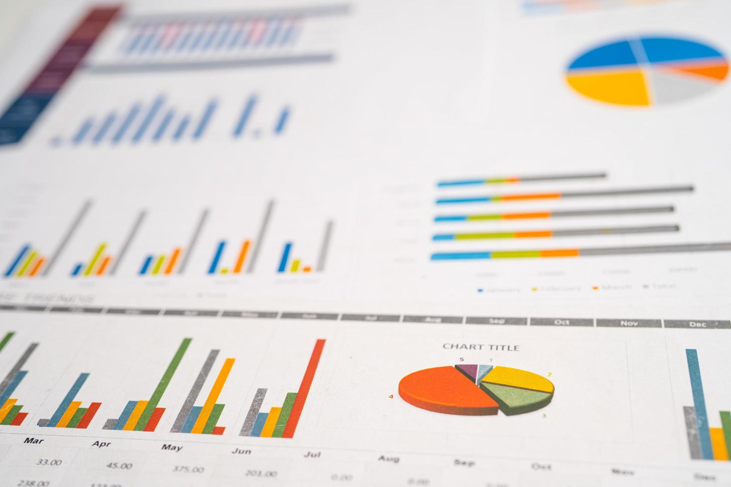 Charts Graphs paper. Financial, Banking Account photo