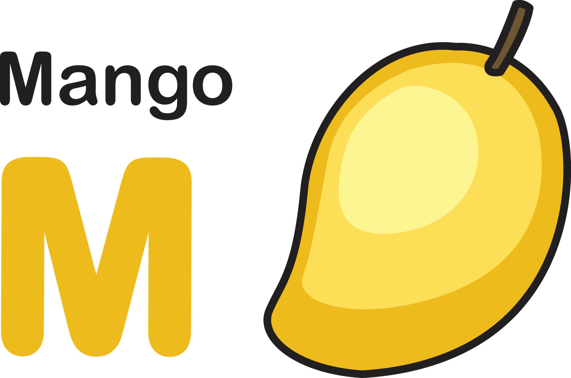 Alphabet Letter M-mango vector illustration 3275821 Vector Art at Vecteezy