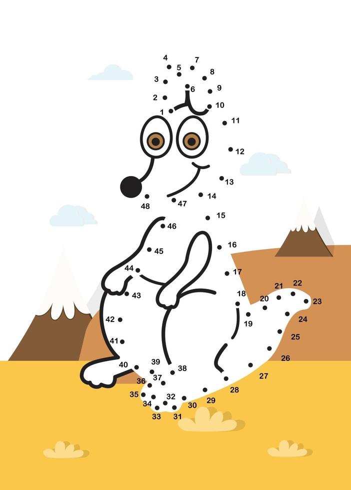 Numbers game education game for children.kangaroo in the forest vector