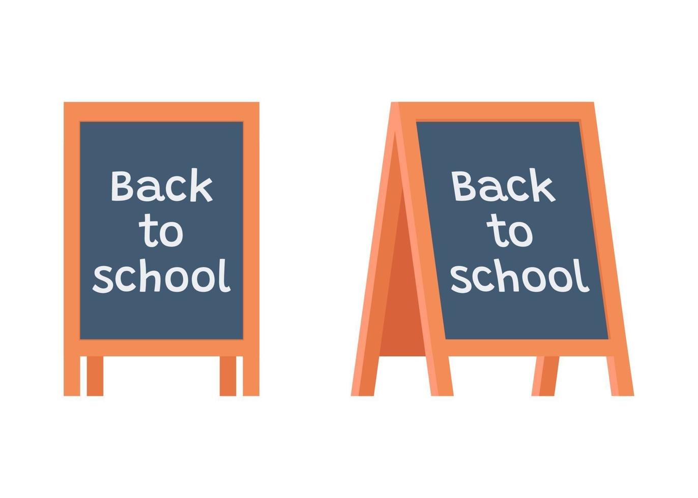 Blackboard, stand, chalkboard on education with title Back to school vector
