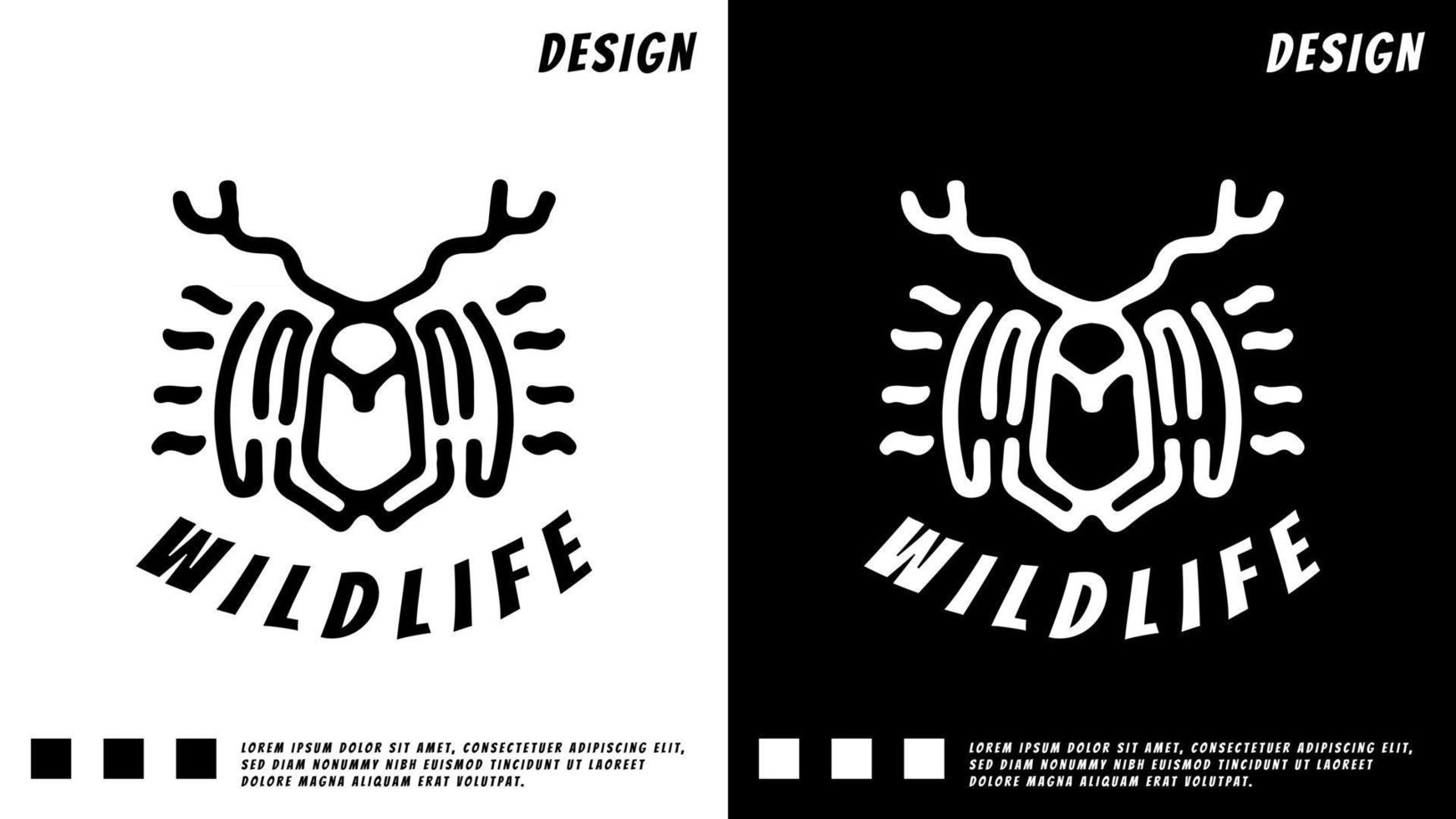 logotipo de cabeza de ciervo inconformista, ilustración para camiseta, cartel, pegatina vector