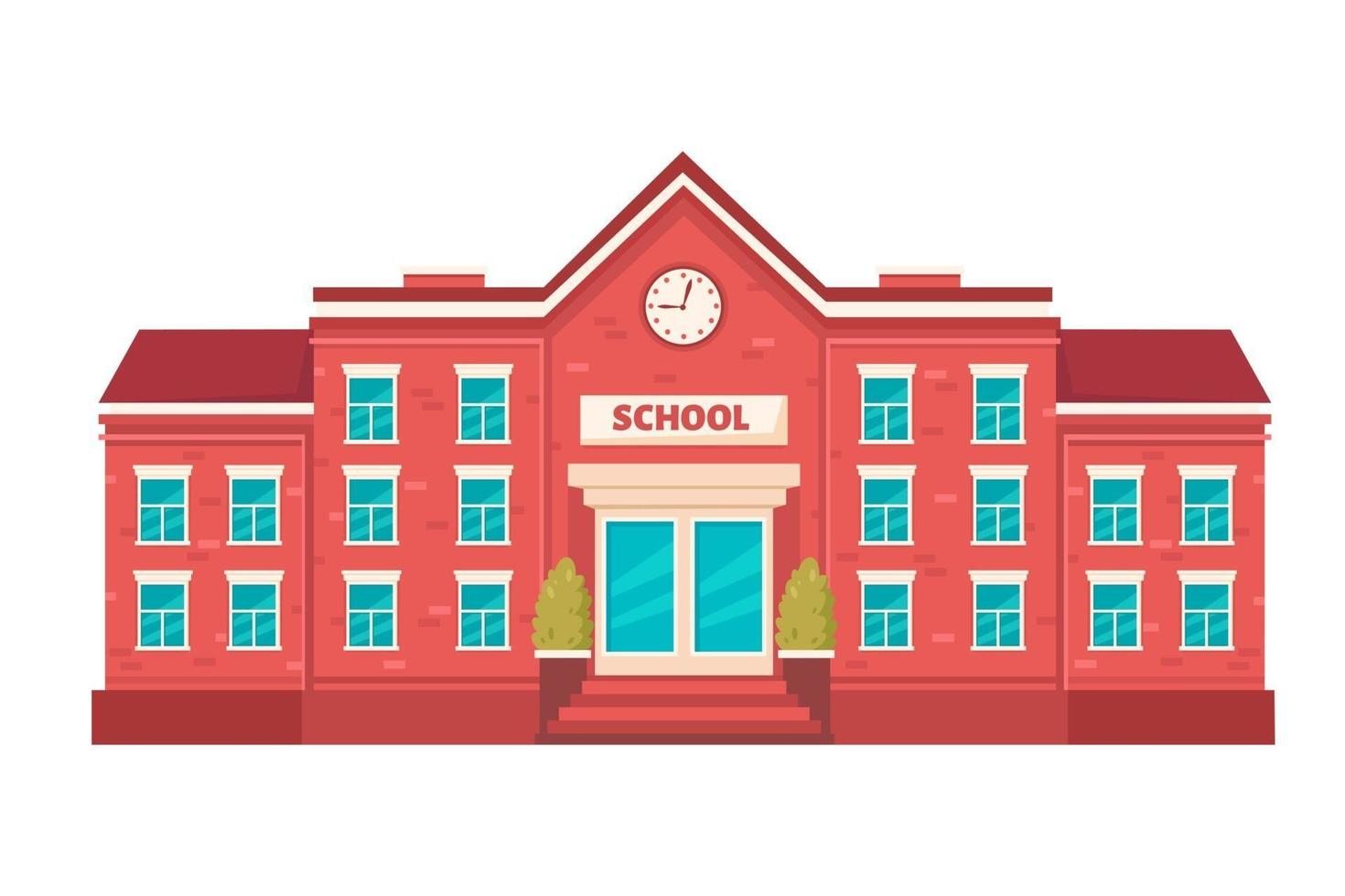 School building. Back to school vector