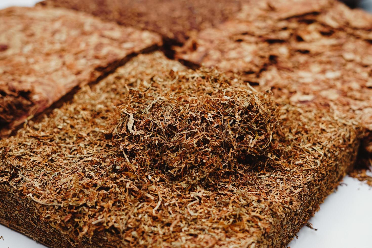 dried sliced tobacco Leaf photo