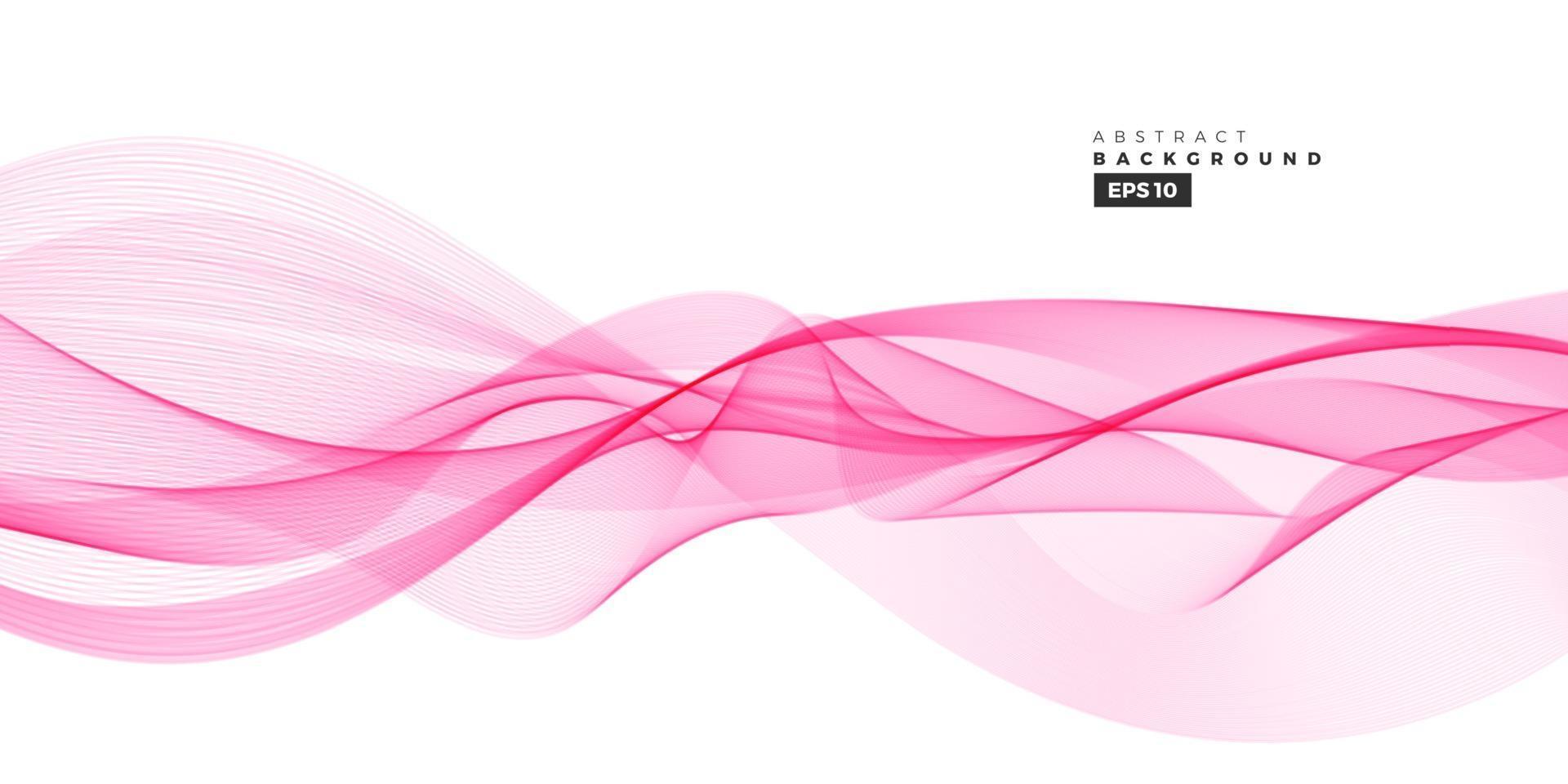 Abstract pink line wave vector background.