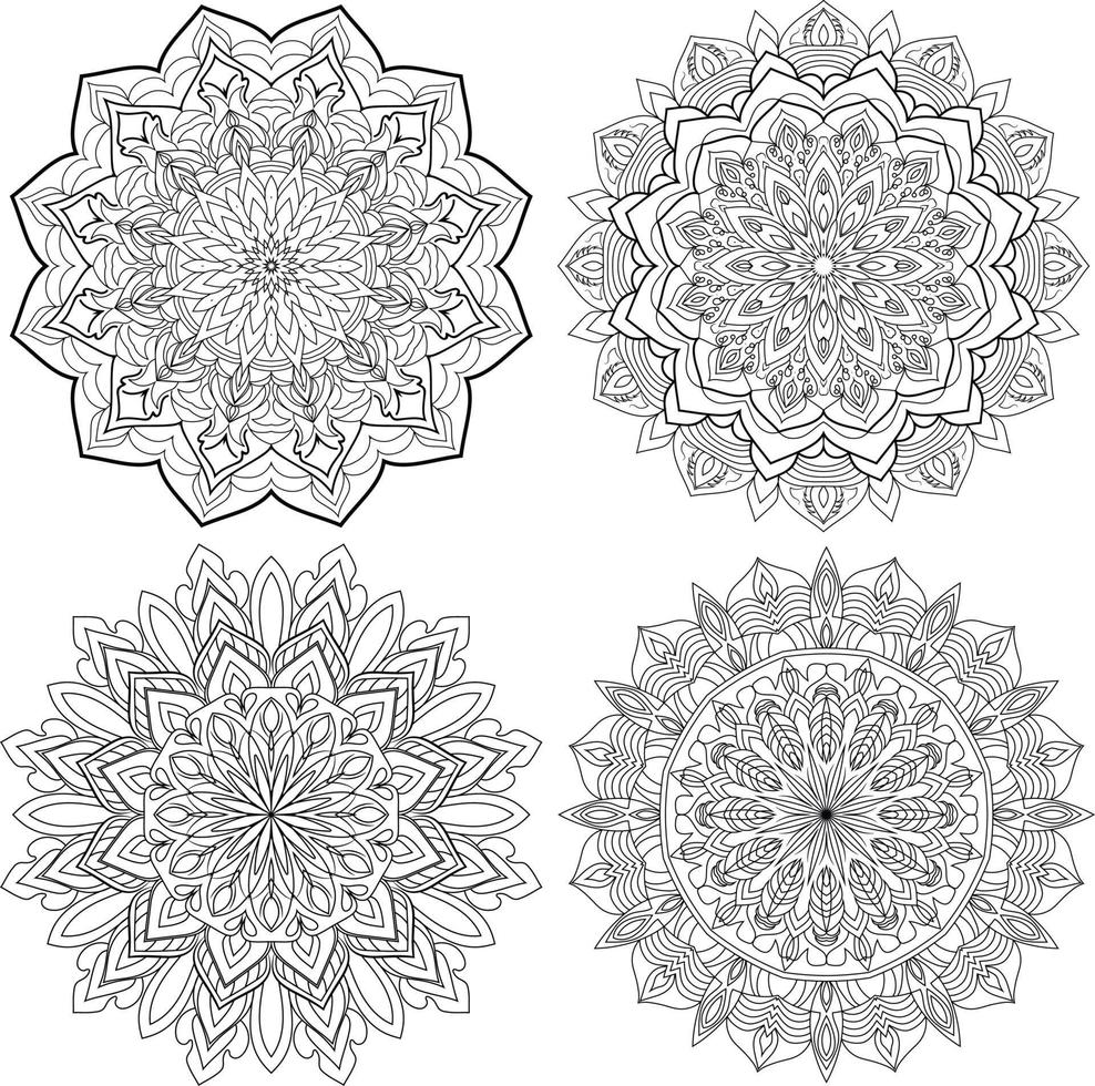 mandala set colección de vectores