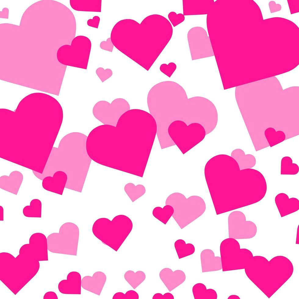 Heart confetti falling down isolated vector