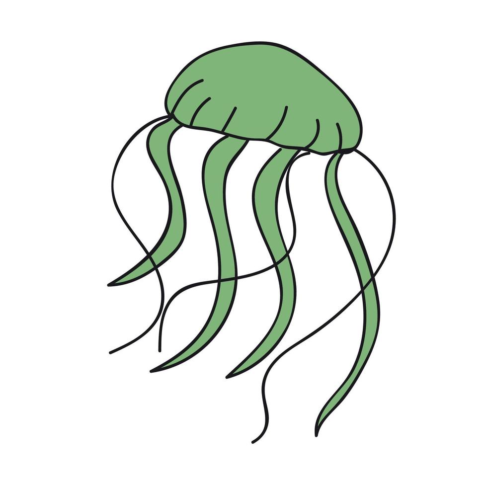 medusas de mar de dibujos animados vector