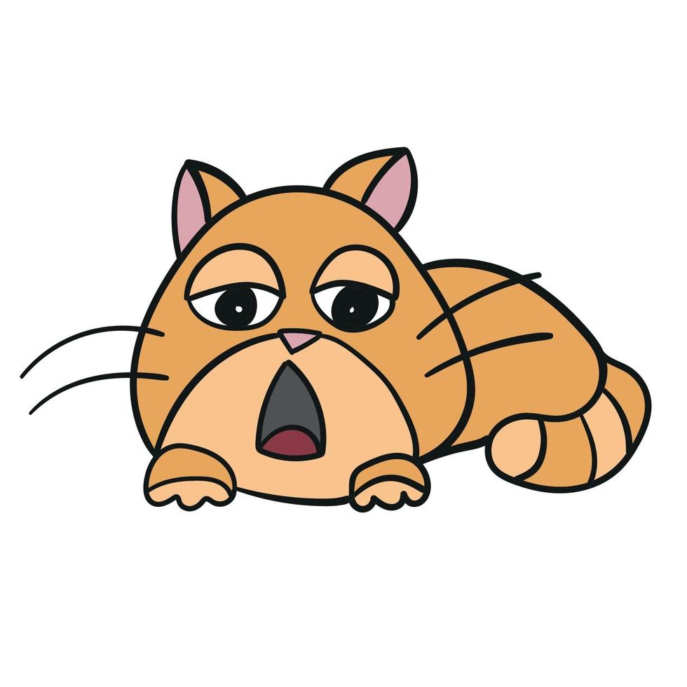 Cartoon funny cat vector