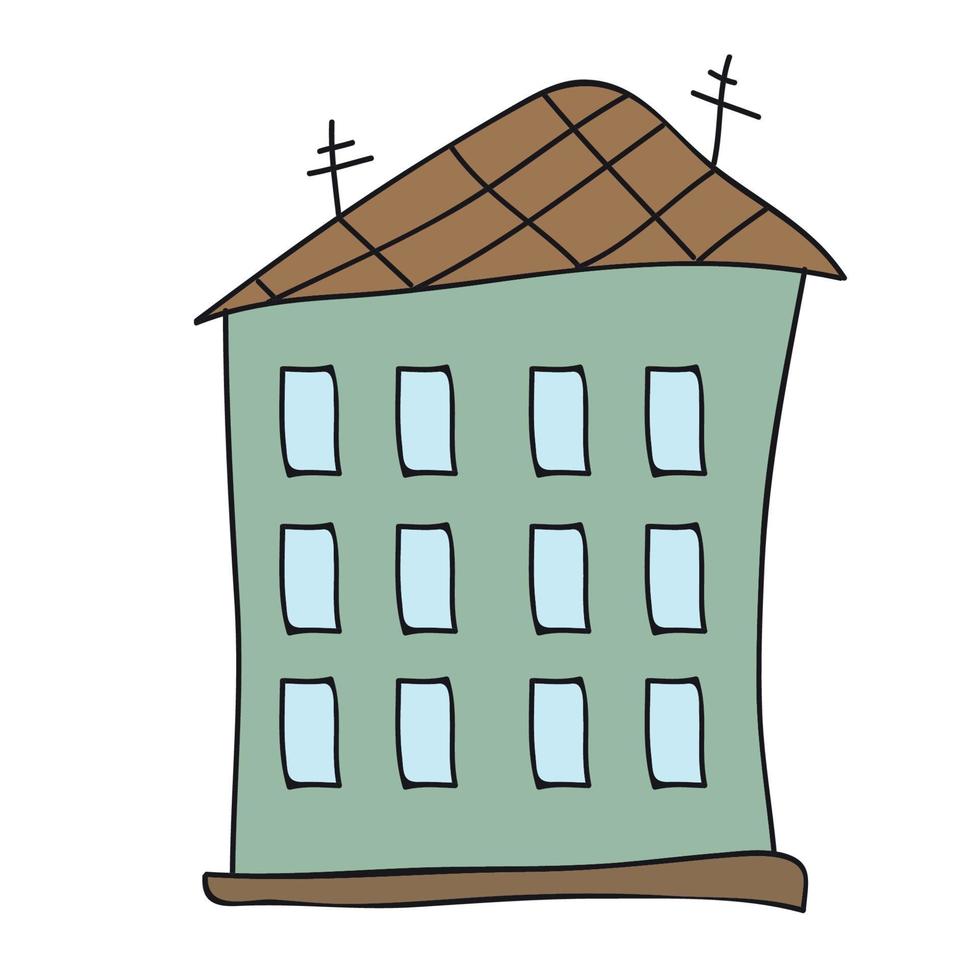 Urban building, metropolis and residential buildings vector