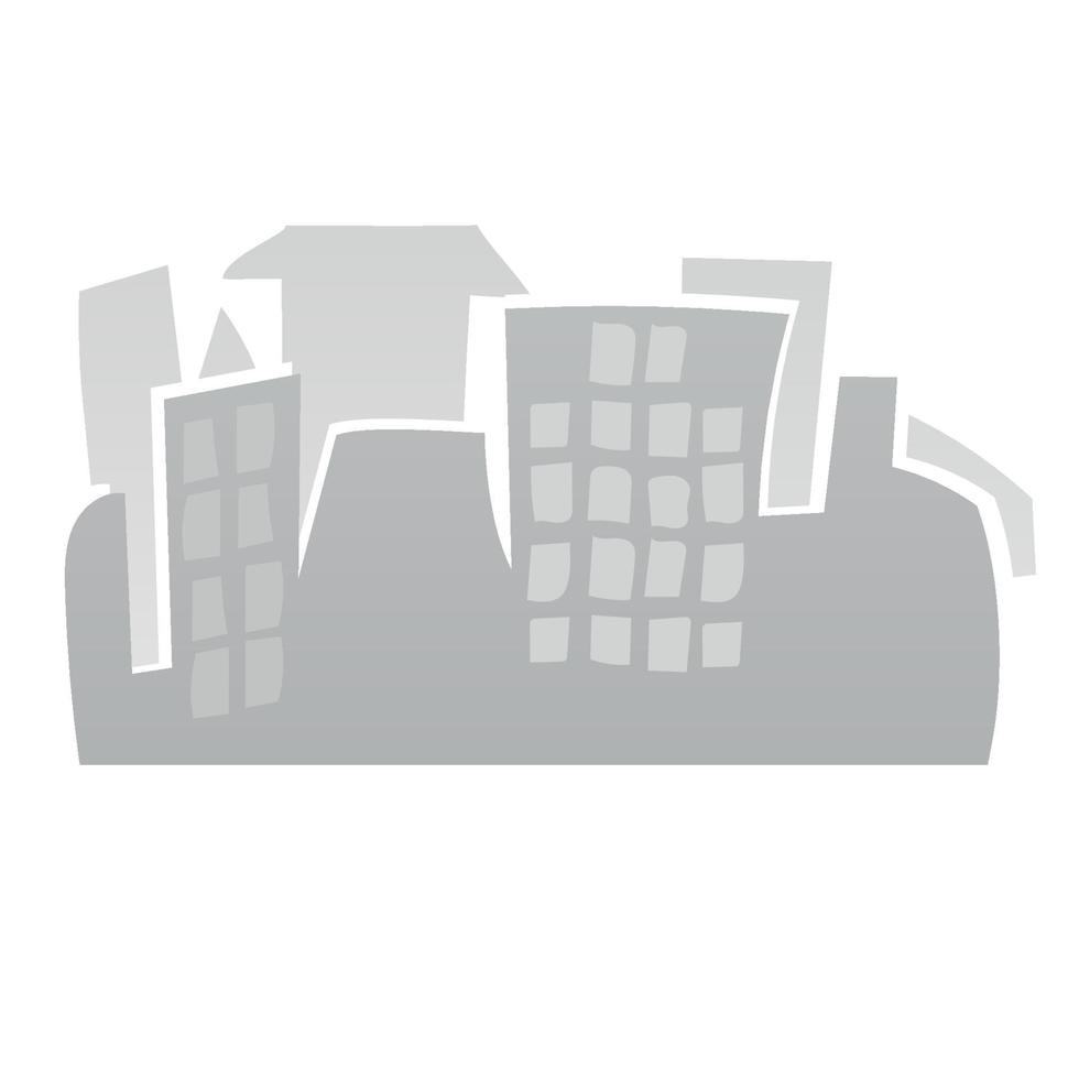 Urban building, metropolis and residential buildings vector