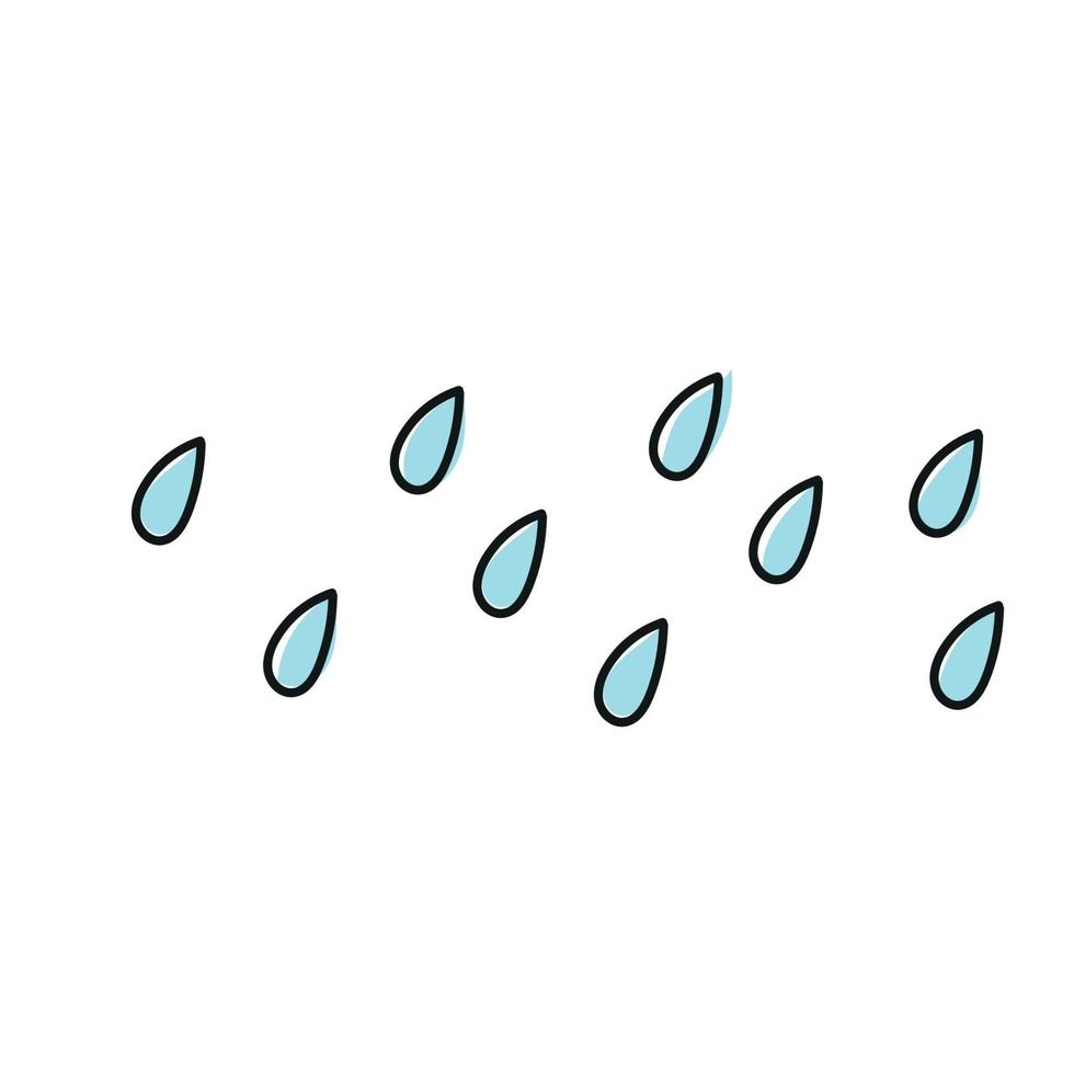 Blue rain, raindrops vector