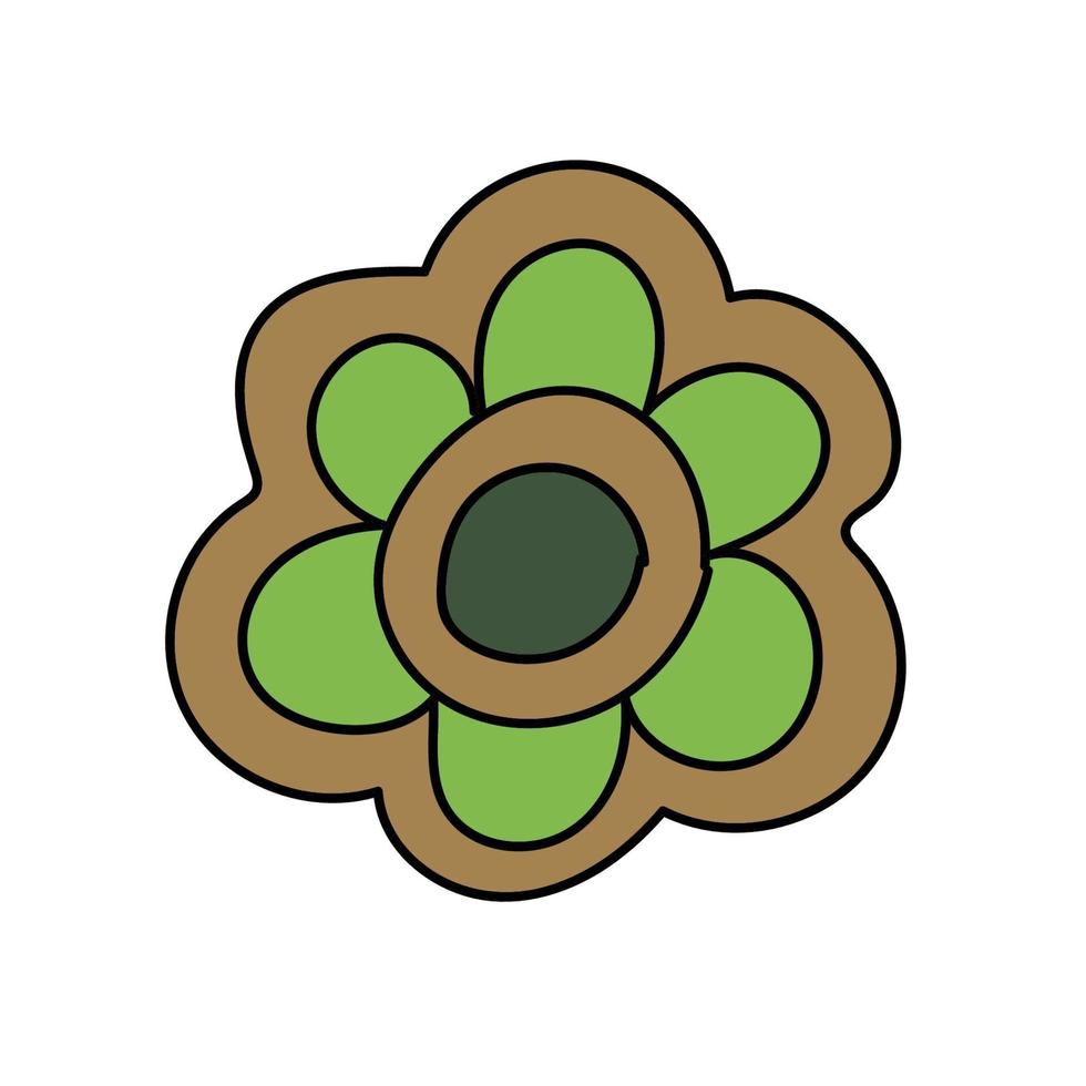 flor para decorar, flor de dibujos animados vector