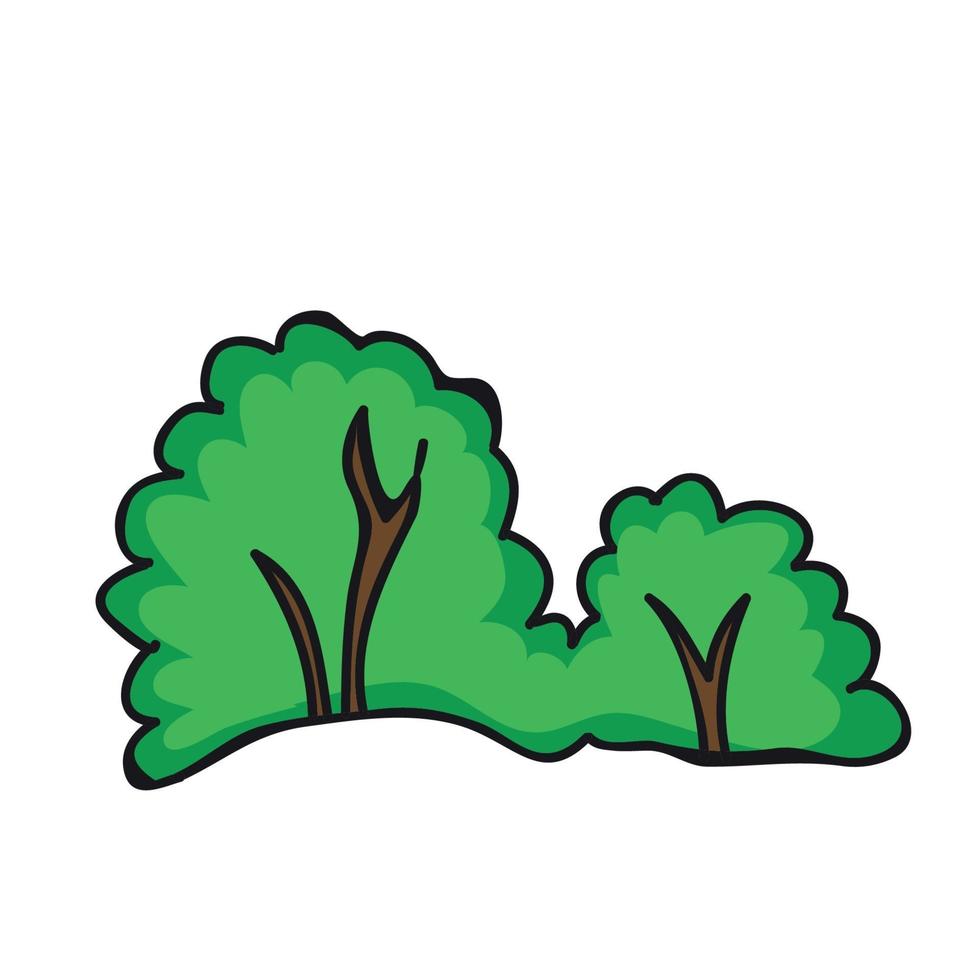 Cartoon bush, natural elements vector