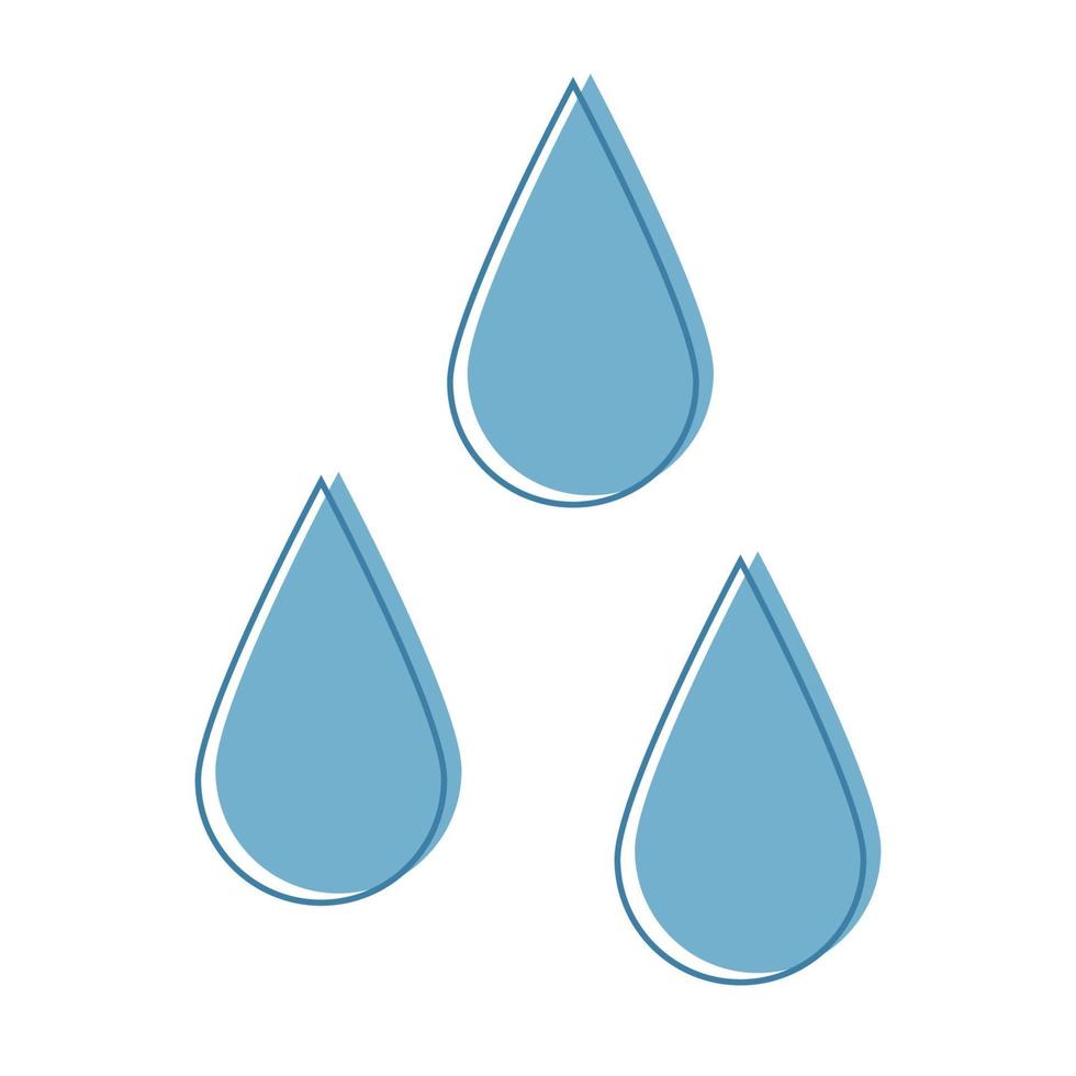 Blue rain, raindrops vector