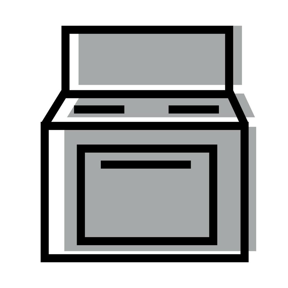 Kitchen stove icon, household equipment vector