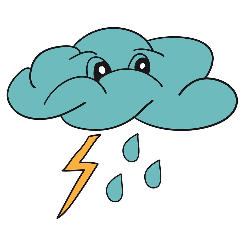Blue rain, raindrops vector