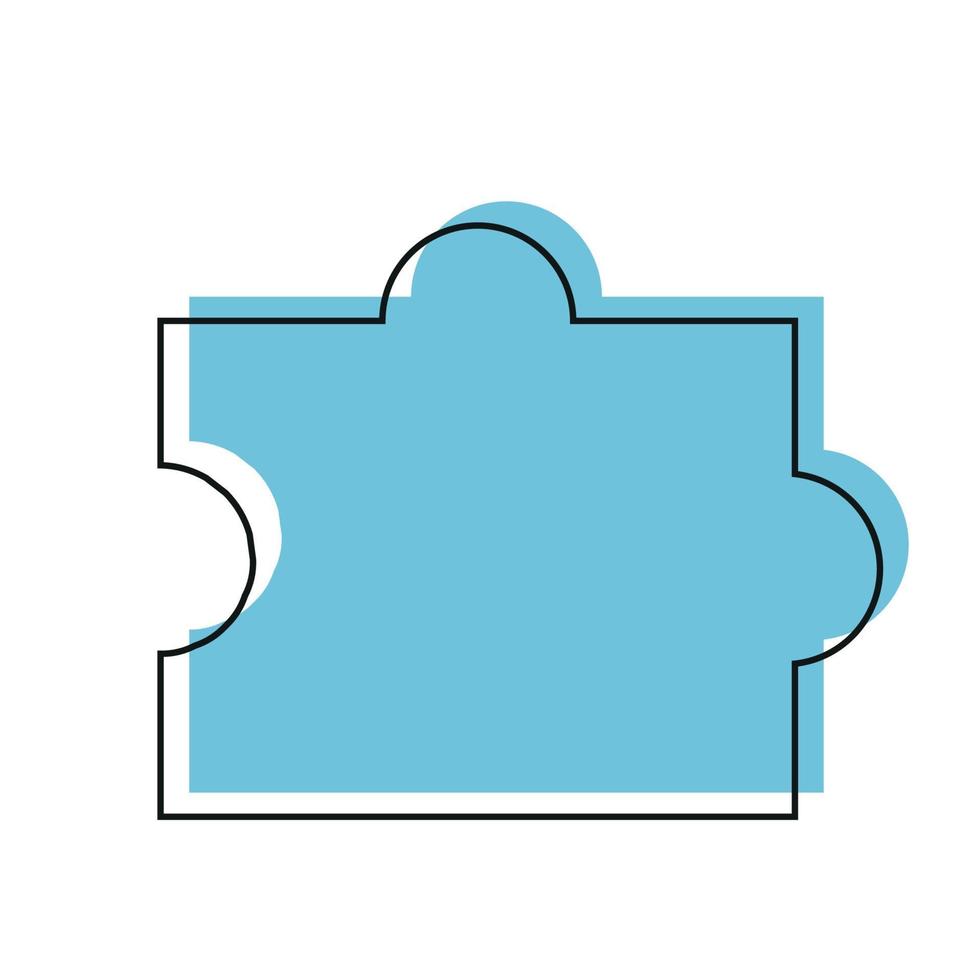 Colored puzzle piece vector