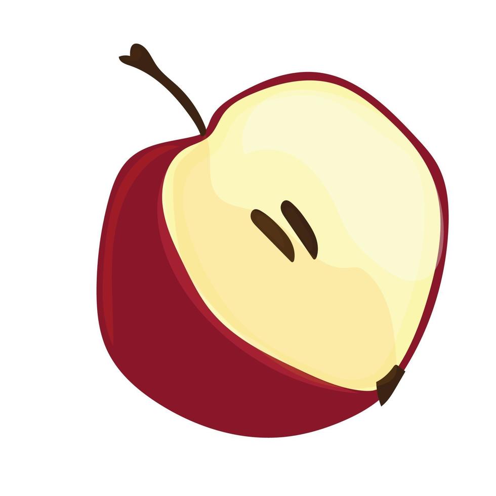 manzana de dibujos animados, concepto de comida vector