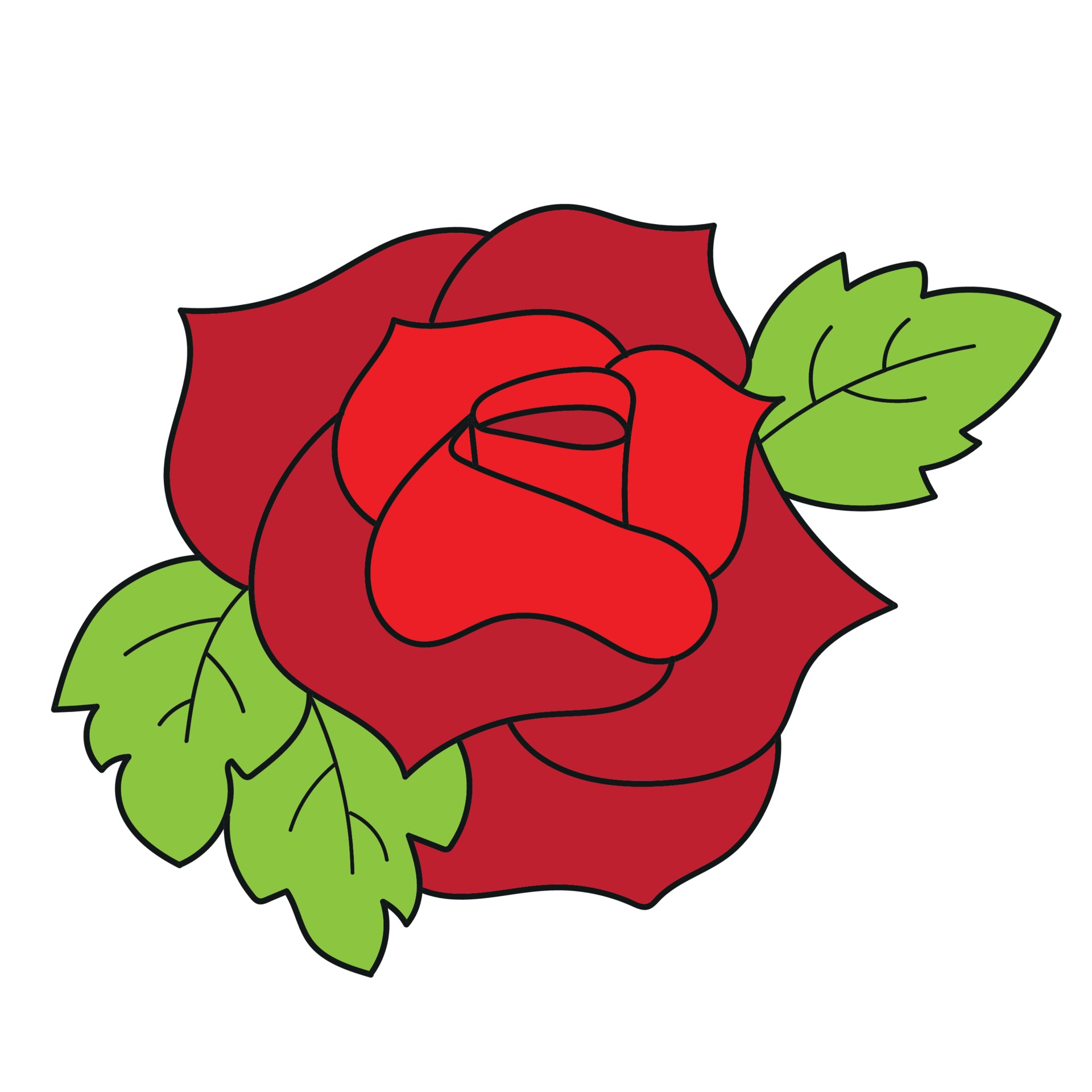 Cartoon rose, beautiful flower for decoration 3277436 Vector Art at Vecteezy