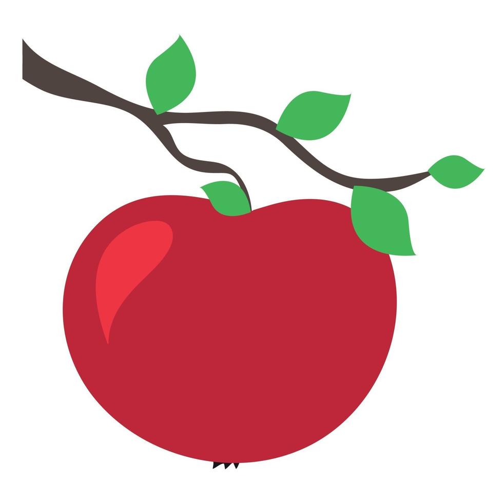 manzana de dibujos animados, concepto de comida vector