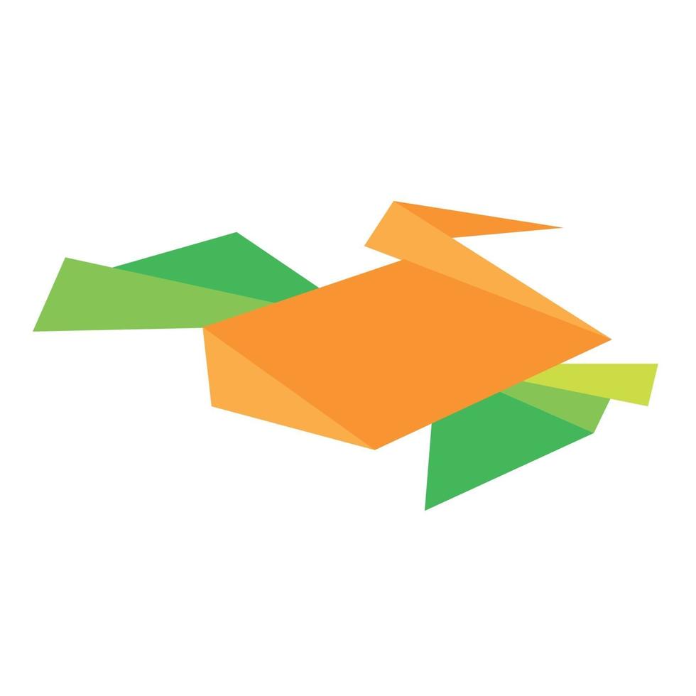 Green and orange corporate element vector