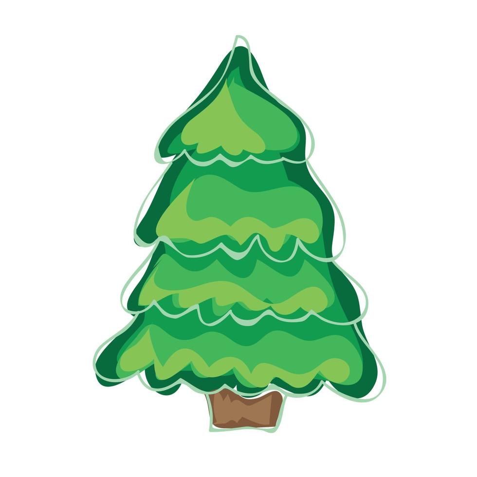 árbol de dibujos animados. decoración natural vector