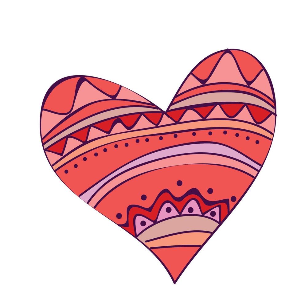 A heart. Doodle icon vector