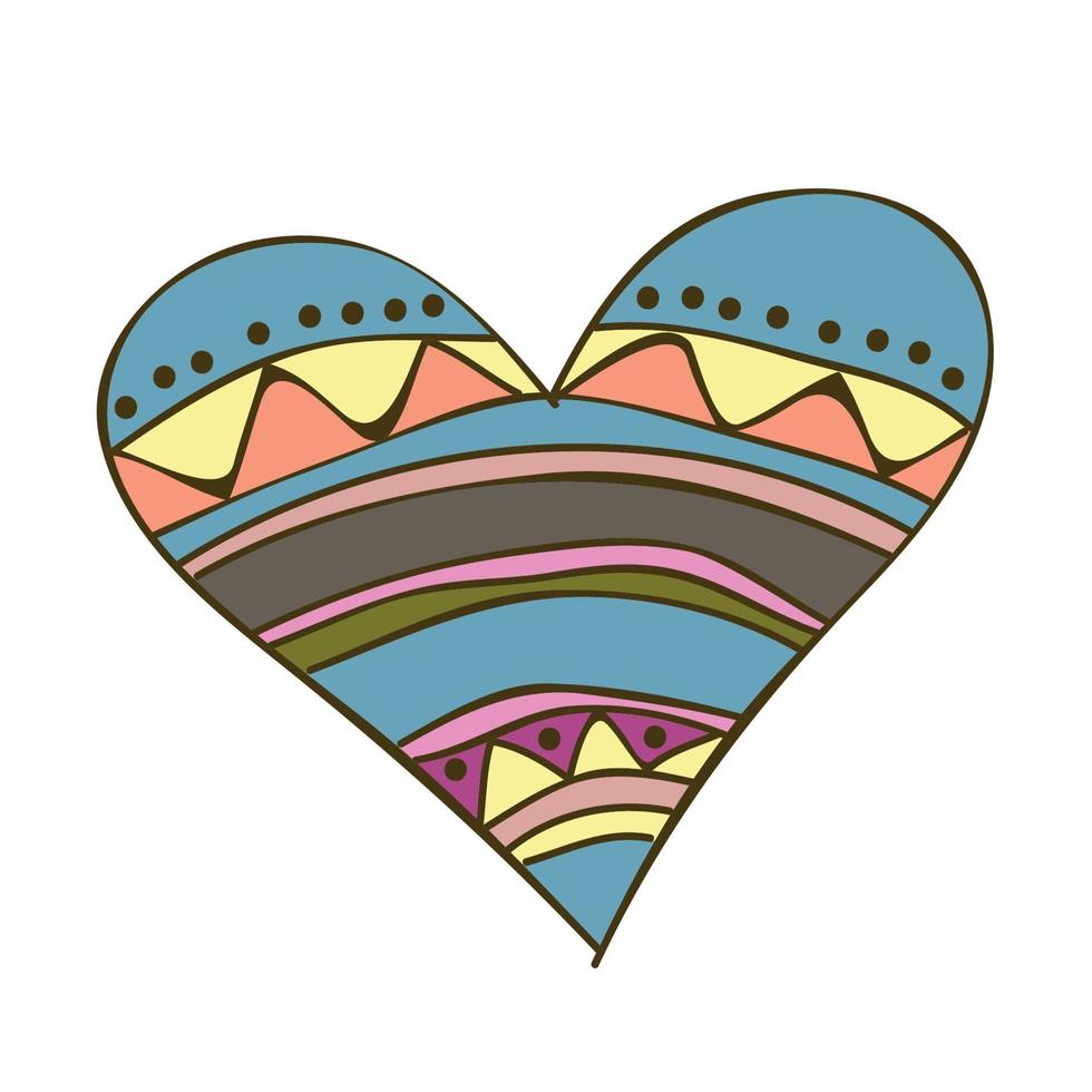 un corazón. icono de doodle vector