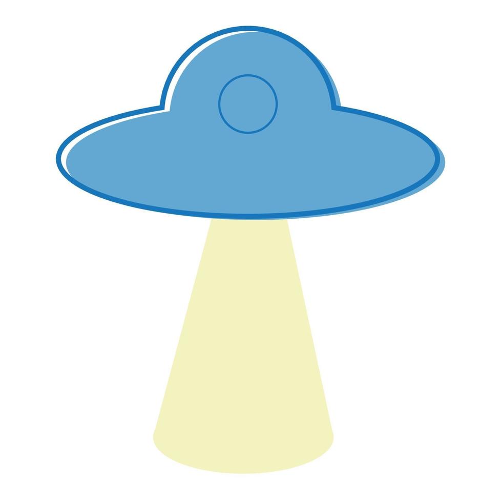 Unidentified flying object, UFO - cartoon spaceship vector