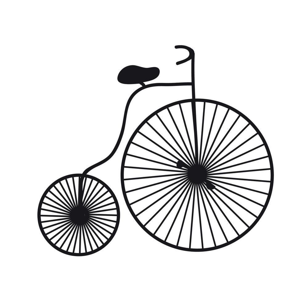icono de bicicleta, estilo de vida activo vector