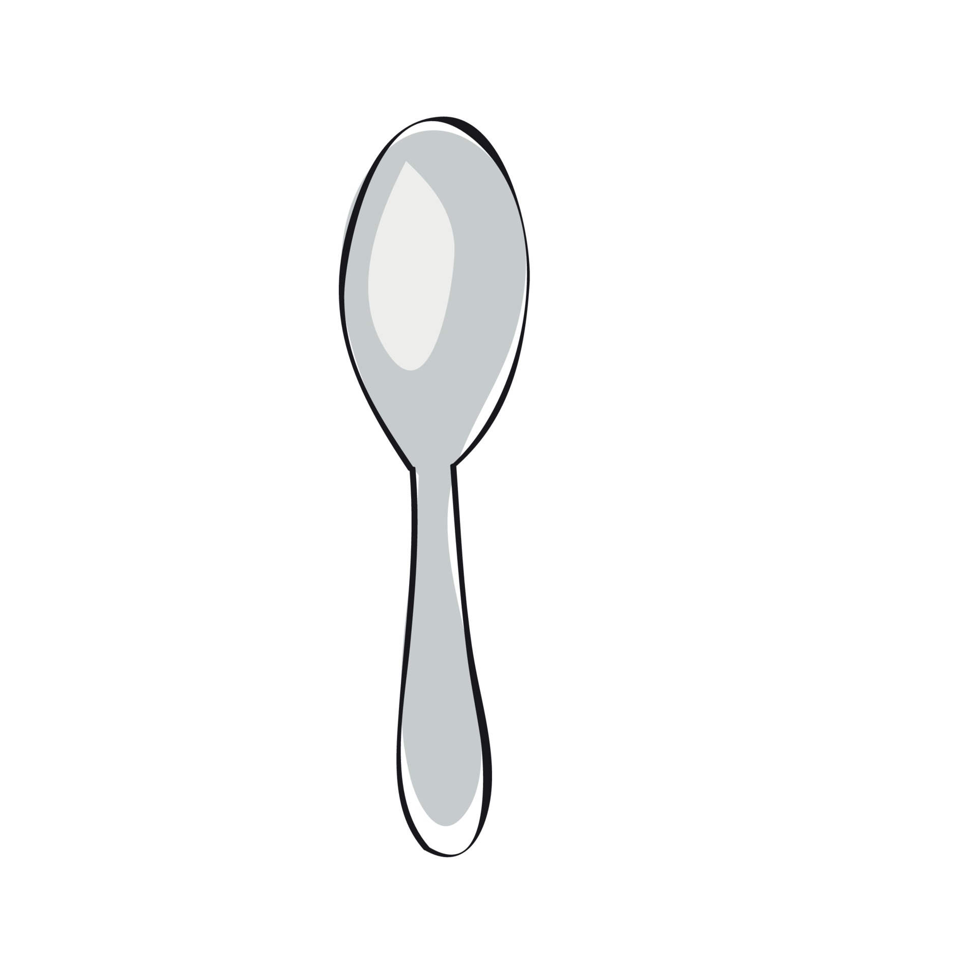 Gray tablespoon, cartoon style 3277712 Vector Art at Vecteezy