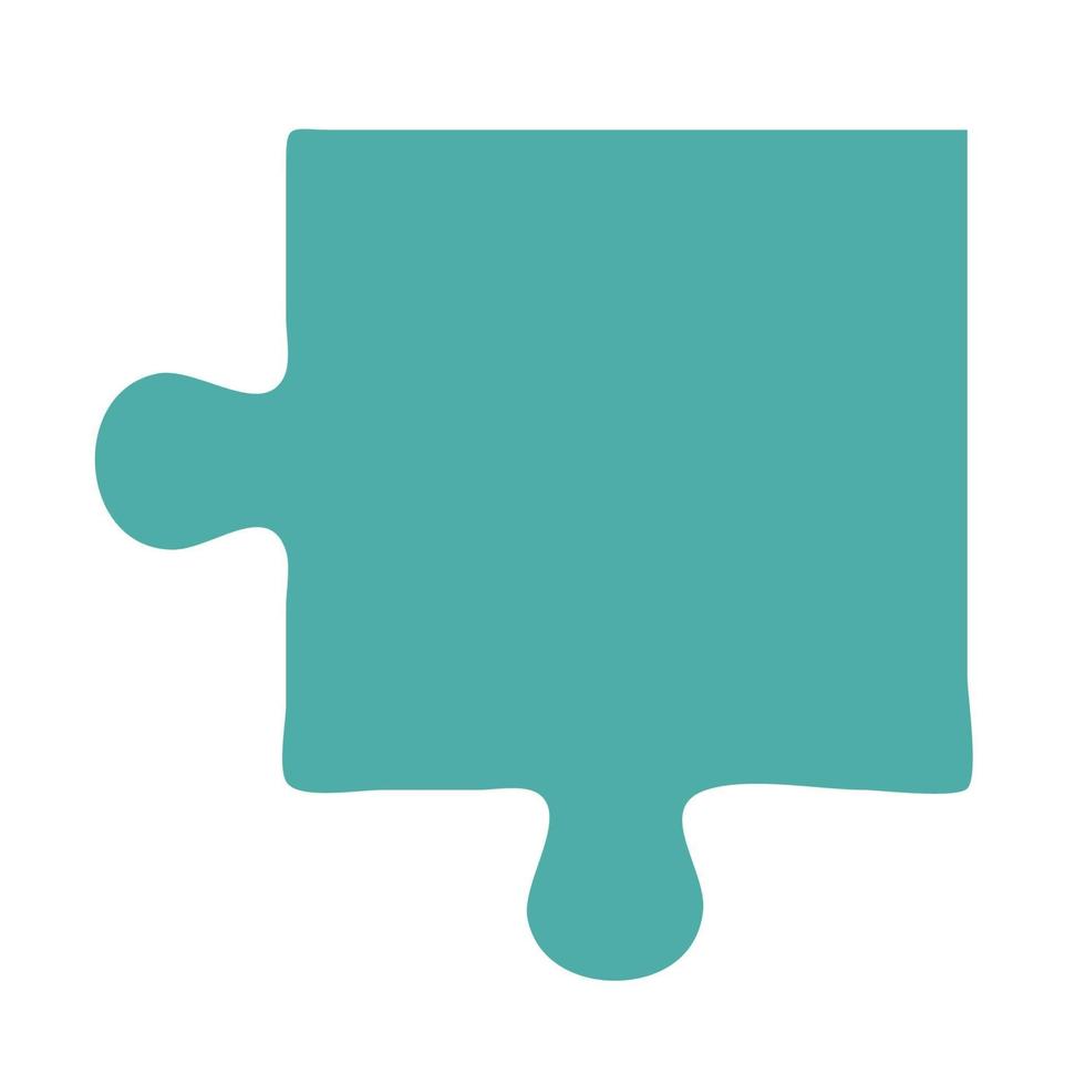 Colored puzzle piece vector