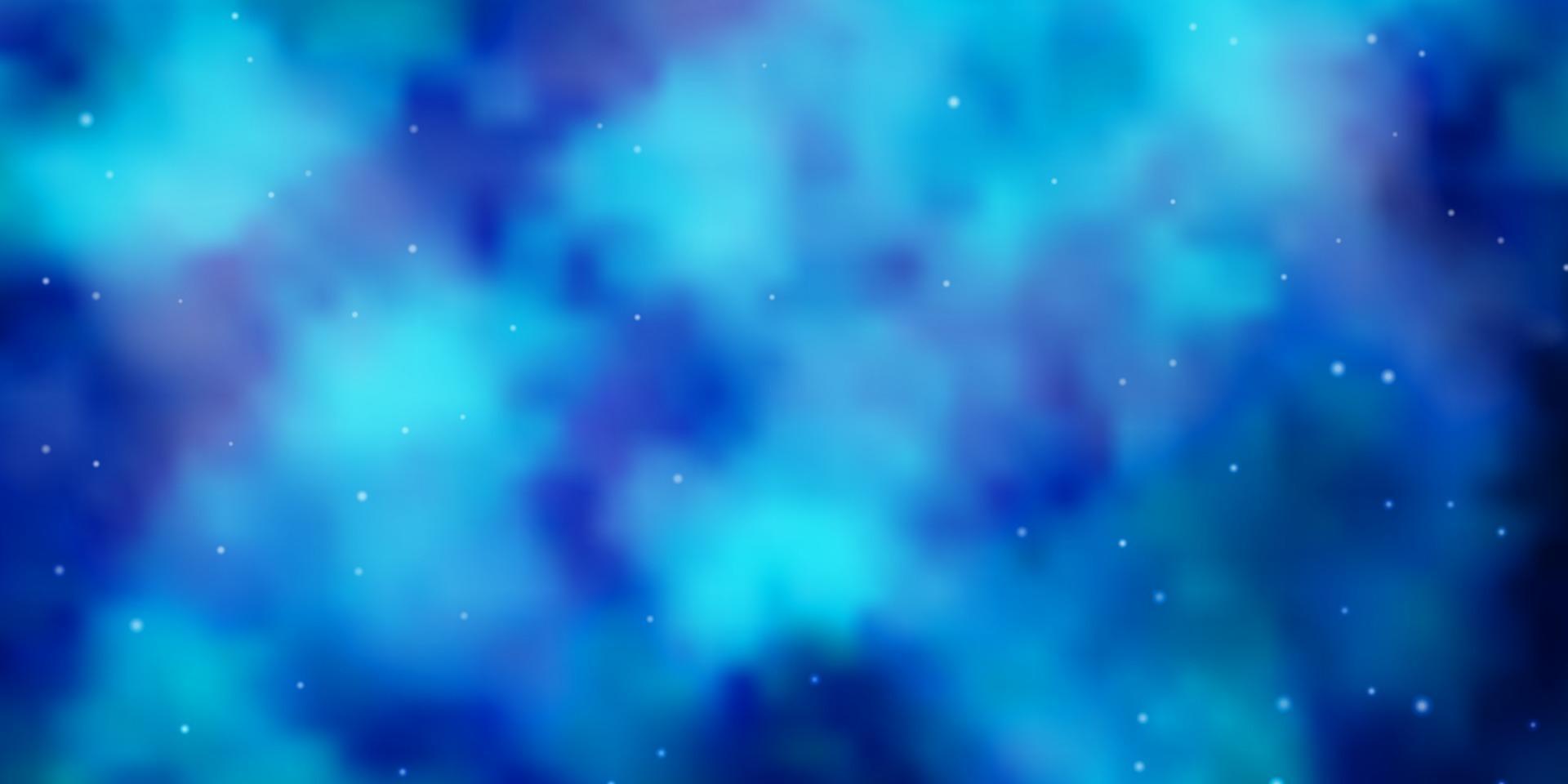 Light BLUE vector background with colorful stars.