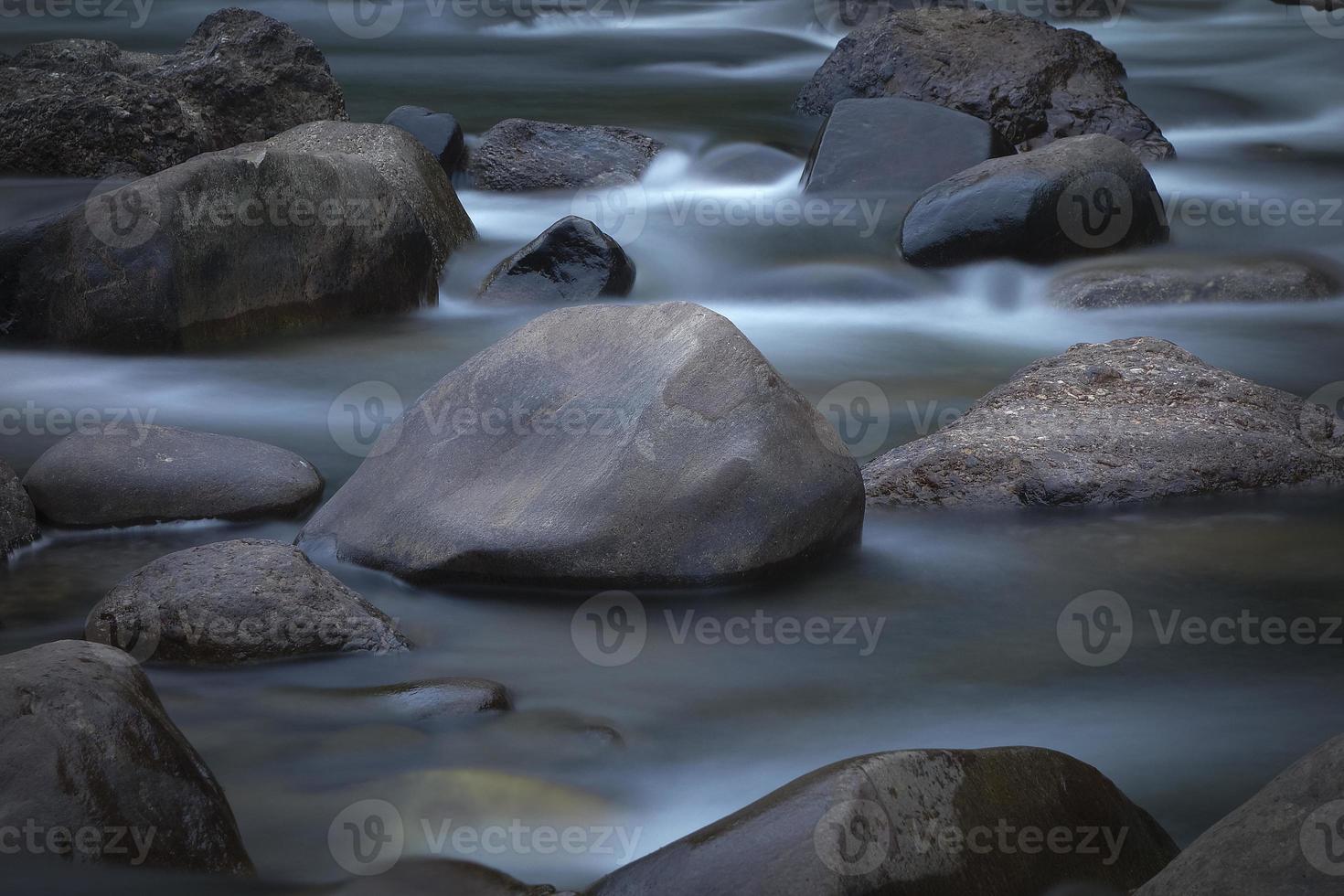 Rainforest river in long explosion photography photo