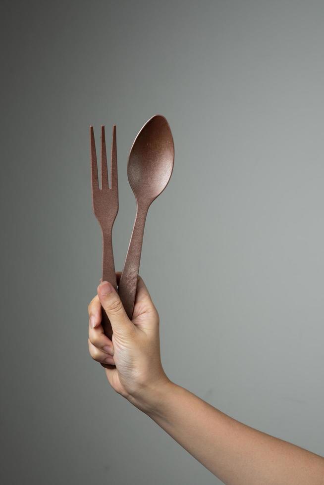 hand ladle turner salad big fork spoon kitchen photo