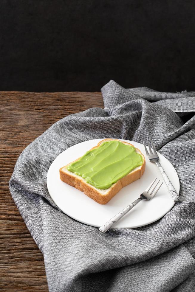 Pandan flan postre tailandés dulce foto