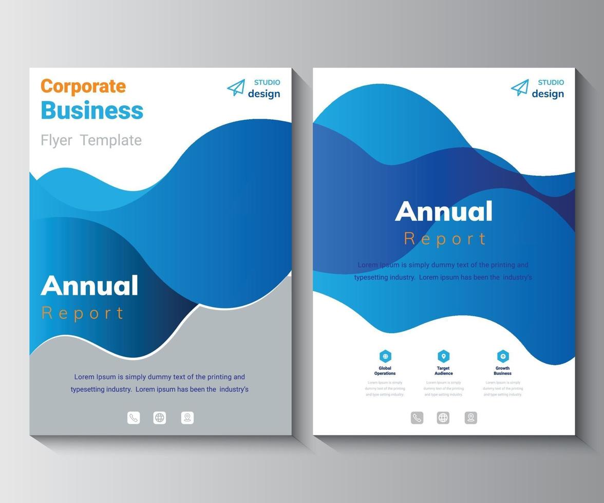 Annual Report Design Template, Corporate Business Flyer Background vector