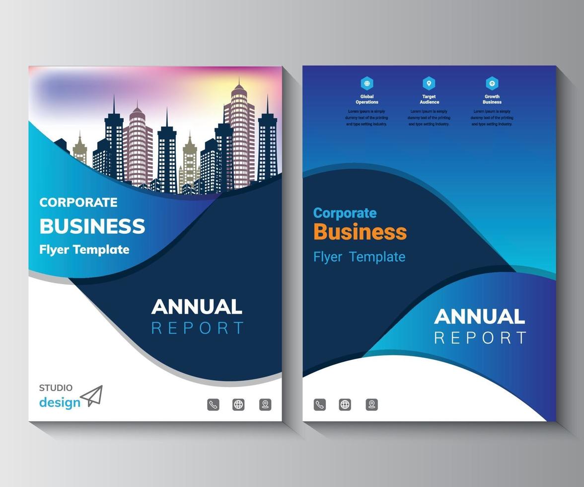 Annual Report  Layout design , Corporate Business Flyer Template vector