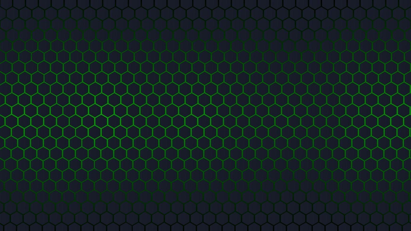 nuevo fondo hexagonal futurista de color verde y negro vector