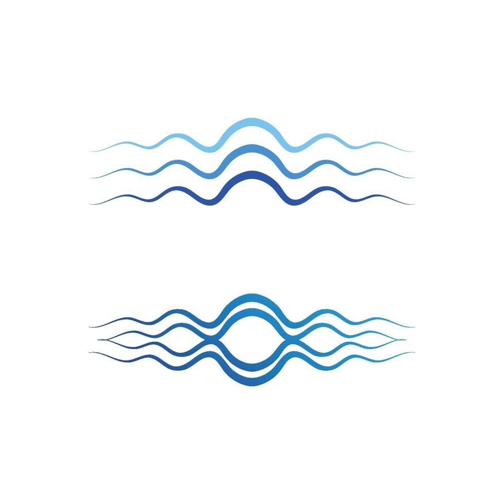 vector de plantilla de logotipo de onda y gota de agua