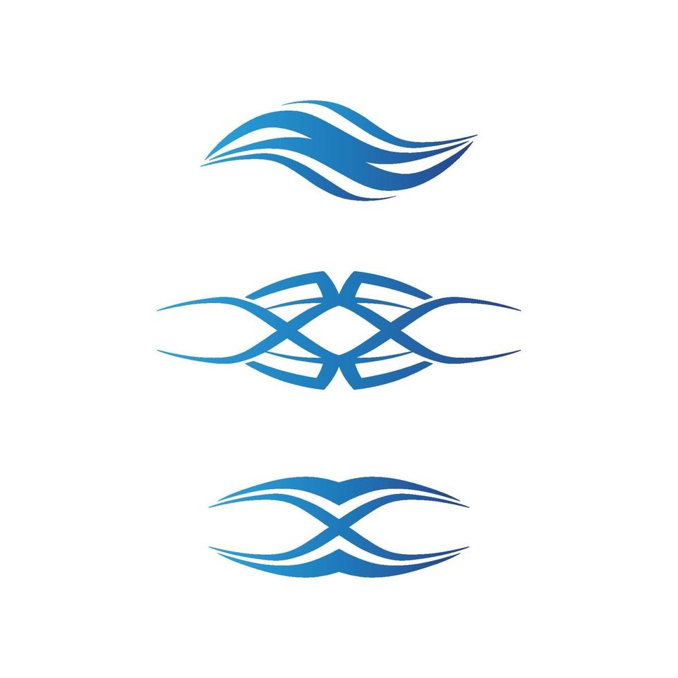 vector de plantilla de logotipo de onda y gota de agua