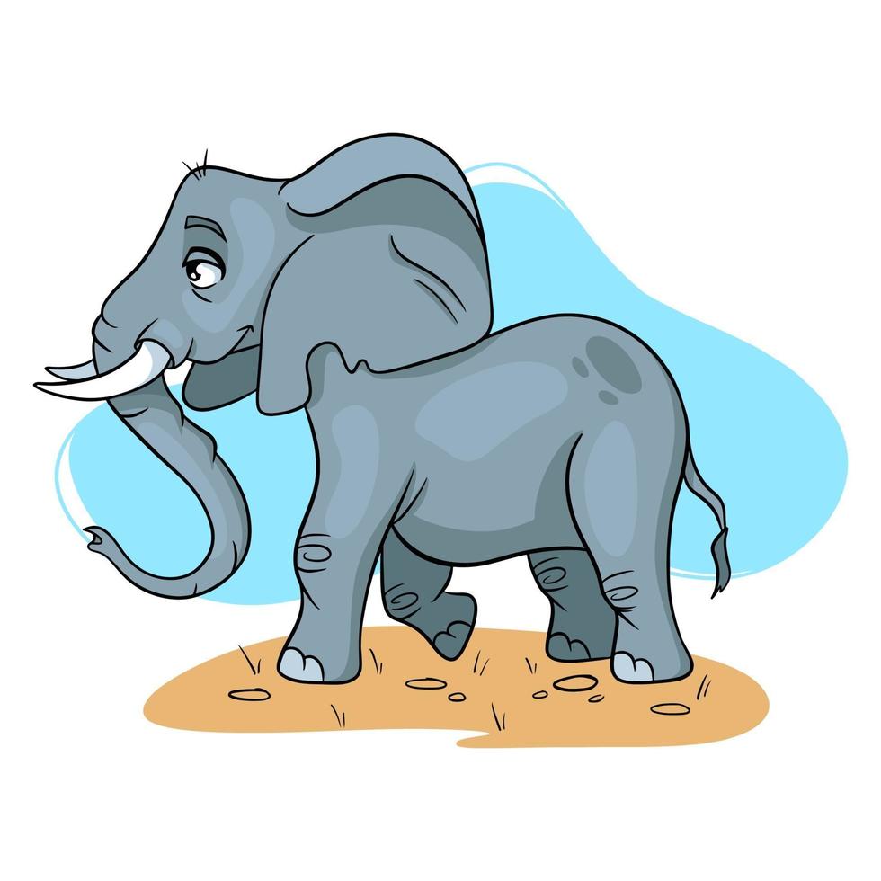 Animal character funny elephant in cartoon style. 3278418 Vector Art at Vecteezy Animal character funny elephant in cartoon style. 3278418 Vector Art at Vecteezy